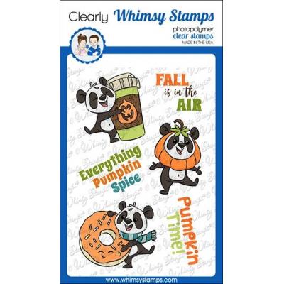 Whimsy Stamps Krista Heij-Barber Clear Stamps - Pumpkin Spice Pandas